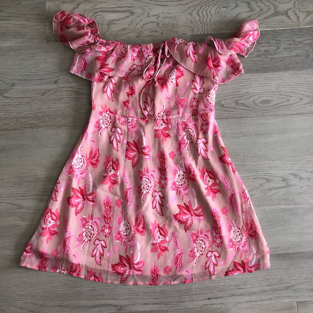 White Fox Boutique Off the Shoulder Mini Dress